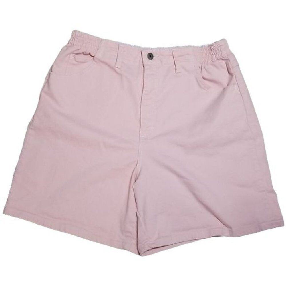 Vintage Lee Pink High Waist Denim Jean Shorts Womenβs 14 7β Inseam Mom Style